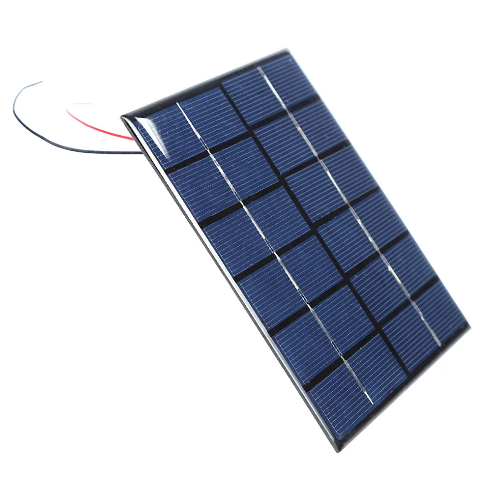 2W 6V Solar Panel High Efficiency Solar Charger Panel Portable Solar Panel for Low Power Electrical Appliances