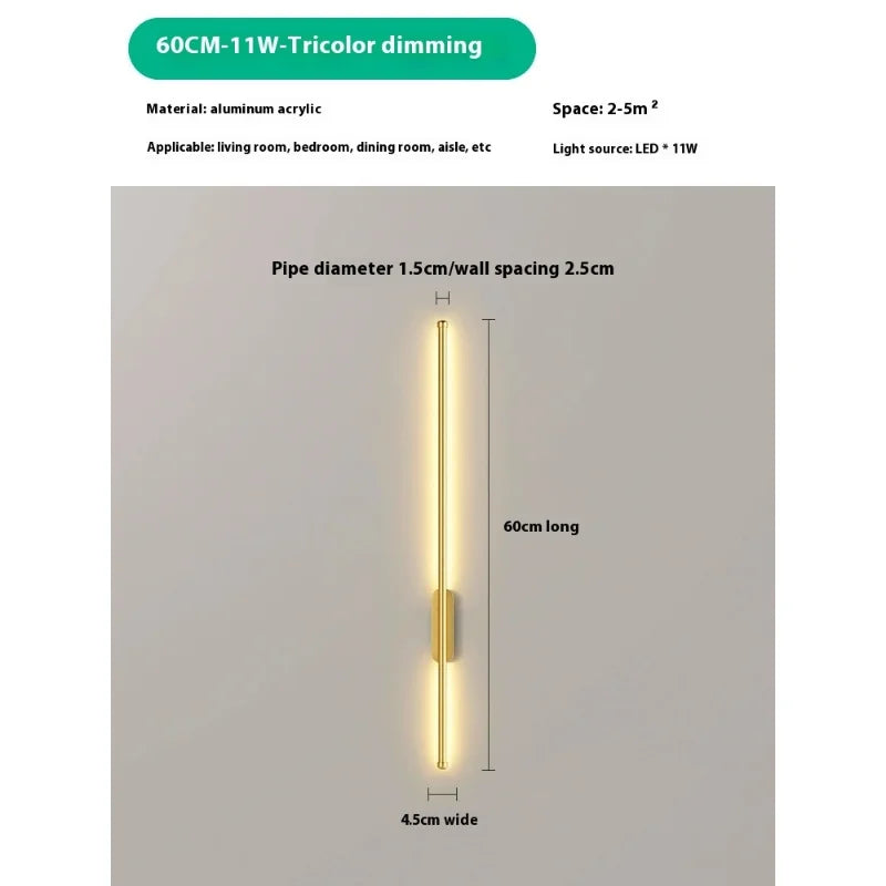 USB Rechargeable LED Wall Lamp Fixture Indoor Wall Light Remote Control with Dimmable Tricolor No Punching Required Wall Lamps