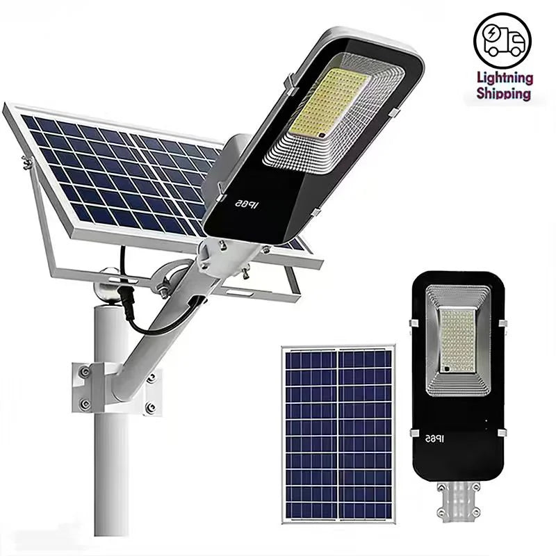 Solar Street Lights Outdoor IP67 Solar Lamp Dusk to Dawn Solar Powered Road Light for Garden/Parking-Lot/Driveway/Square/Yard