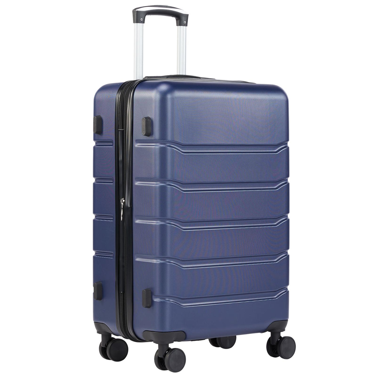 Maleta rígida con ruedas giratorias — azul, 28 pulgadas
