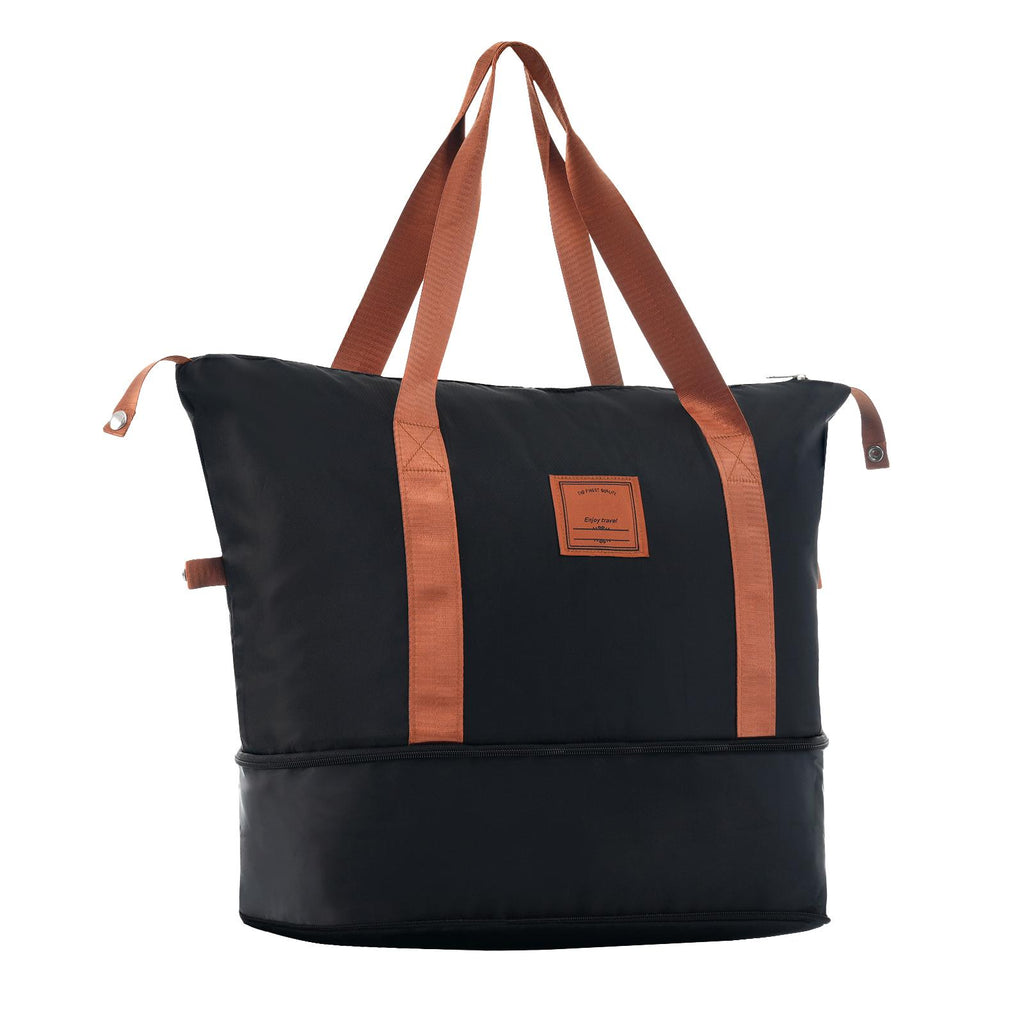 Conjunto de viaje: maleta de 20 pulgadas, bolso y neceser — negro