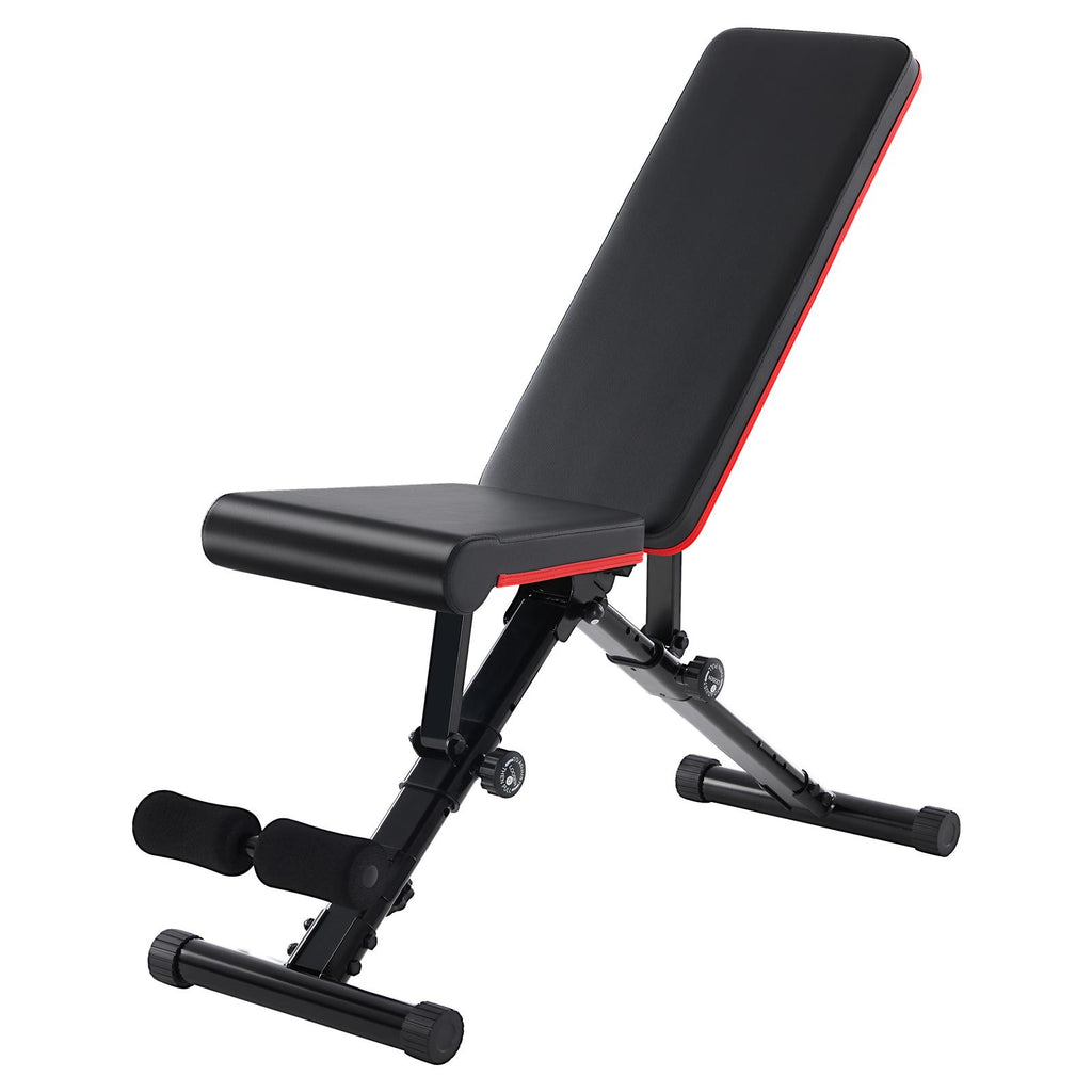 Banco de entrenamiento ajustable y plegable negro