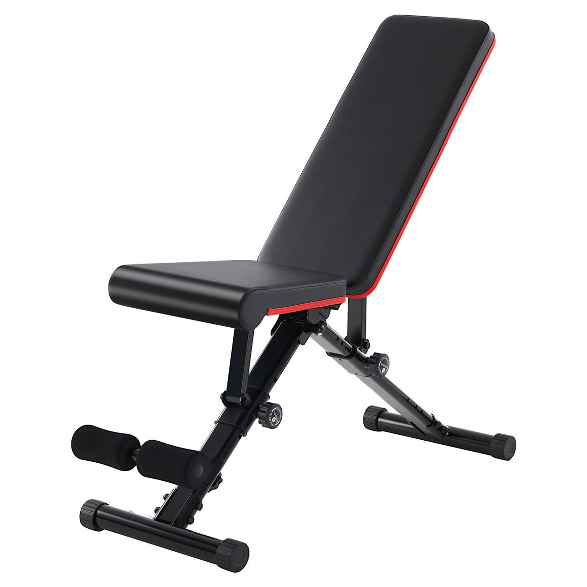 Banco de entrenamiento ajustable y plegable negro