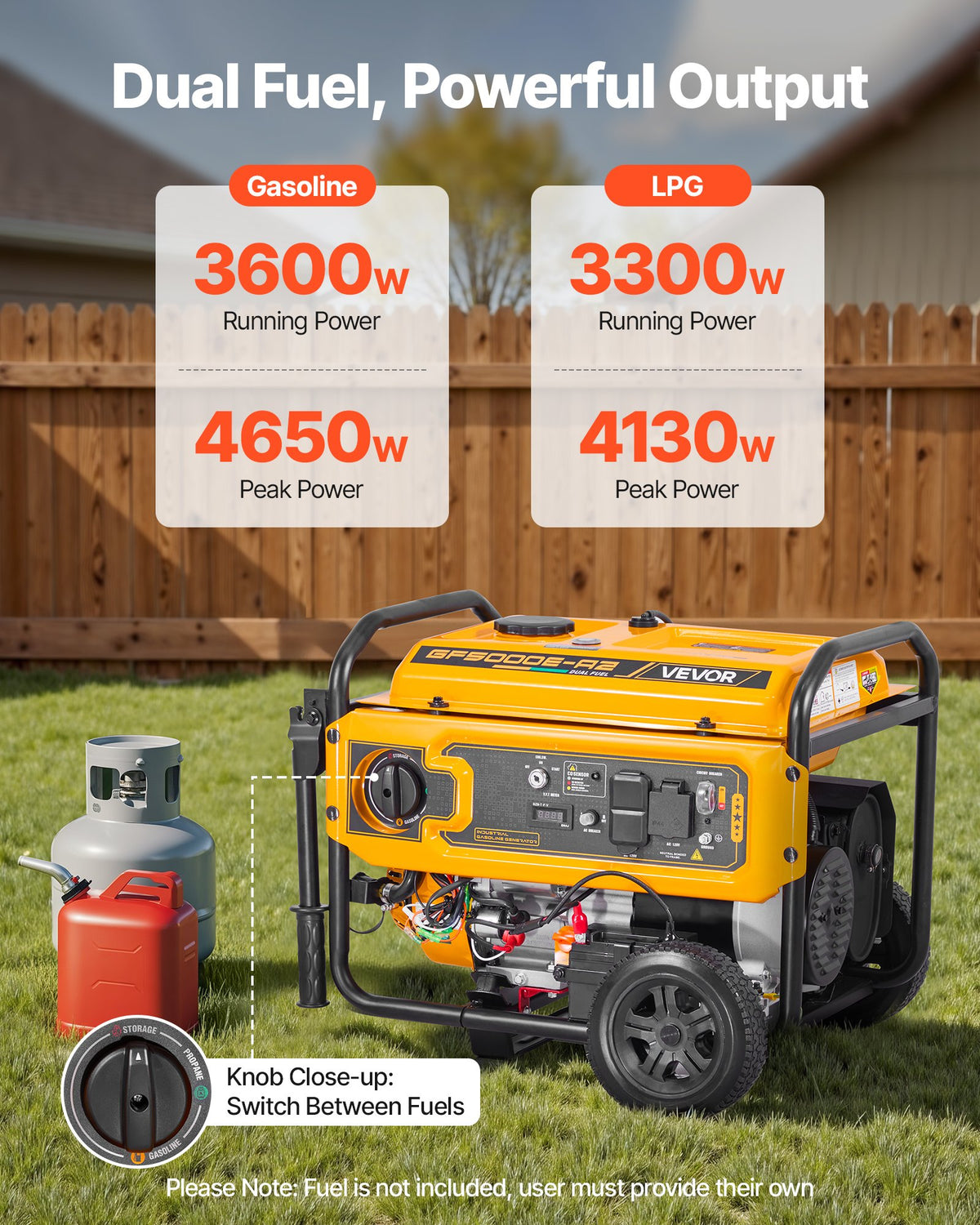 Generador dual fuel vista lateral